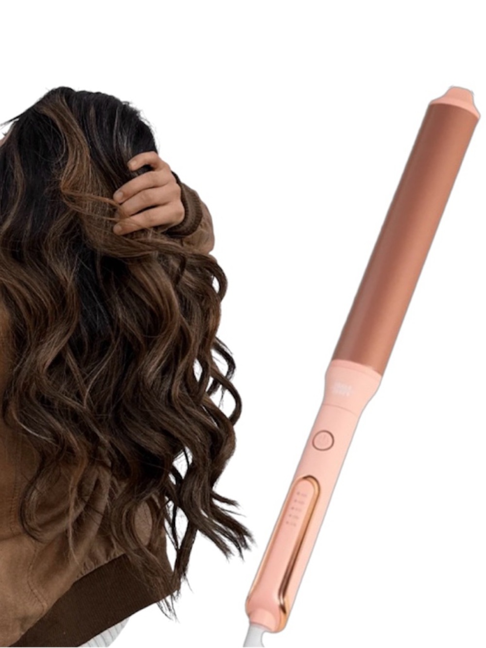 Rose Gold Curling Wand for Women – Sleek Lightweight Styling Tool